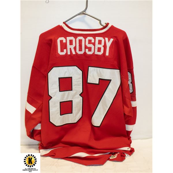SIDNEY CROSBY TEAM CANADA 2010 JERSEY. SIGNED