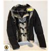 Image 1 : FAUX FUR TRIMMED WOMAN JACKET SIZE SMALL