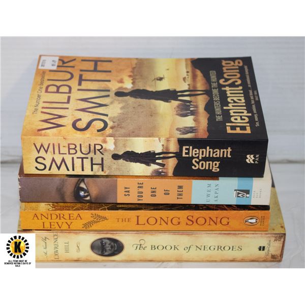 "AFRICAN" THEMED BOOKS- BOX LOT ASSORTED