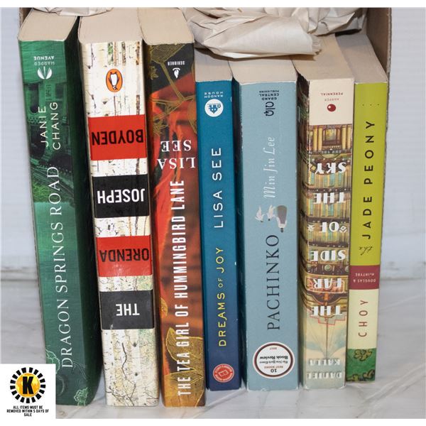 "CHINESE" THEMED BOOKS- BOX LOT ASSORTED