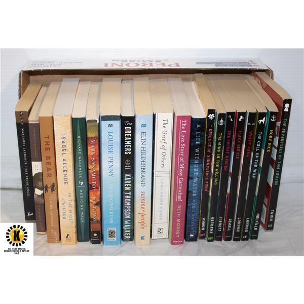 CONTEMPORARY FICTION BOOKS- BOX LOT ASST.