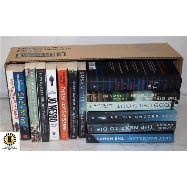 CRIME/DRAMA BOOKS- BOX LOT ASSORTED