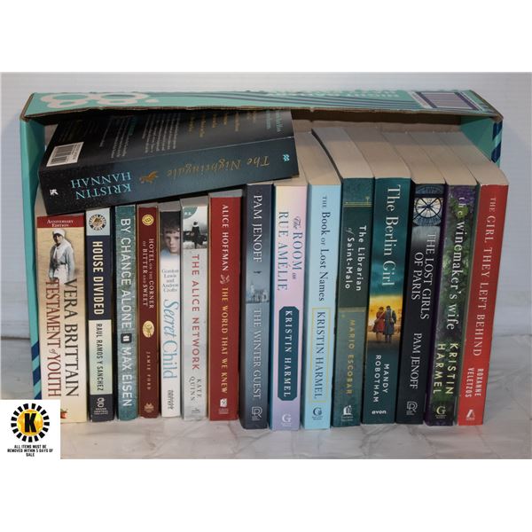 WAR TIME FICTION BOOKS- BOX LOT ASSORTED