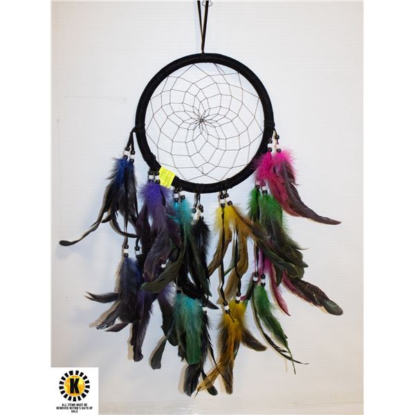 GORGEOUS COLORED FEATHER DREAM CATCHER