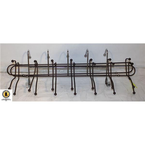 3 ROBUST METAL DOOR HANG COAT HANGERS