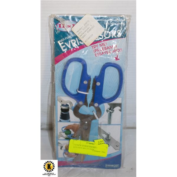 2 X NEW EVRISCISSORS 11 IN ONE KITCHEN MULTI TOOL