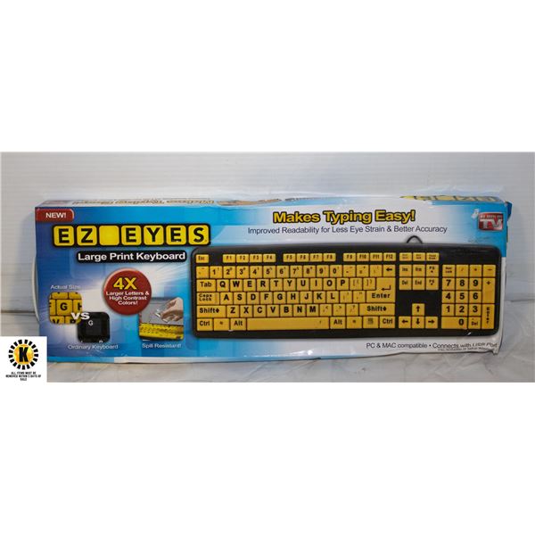 EASY EYES LARGE PRINT KEYBOARD