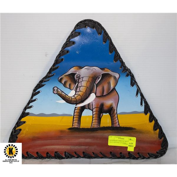 HANDMADE AFRICAN ART STOOL SEAT GENUINE LEATHER