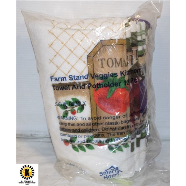 NEW SMART HOME 12 PC FARM STAND VEGGIES KITCHEN