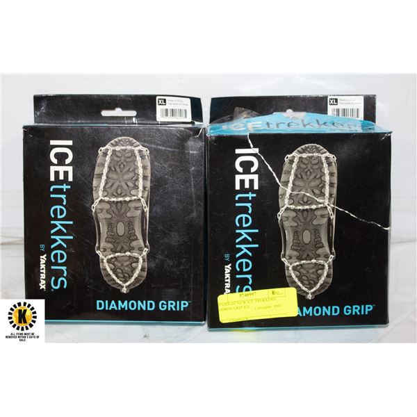 2 PAIRS OF NEW ICE TREKKERS DIAMON GRIP ICE