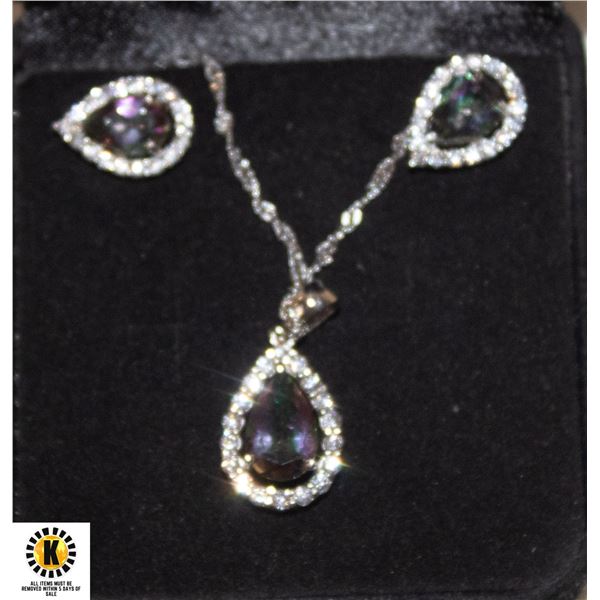 925 STERLING SILVER NECKLACE AND EARRING SET