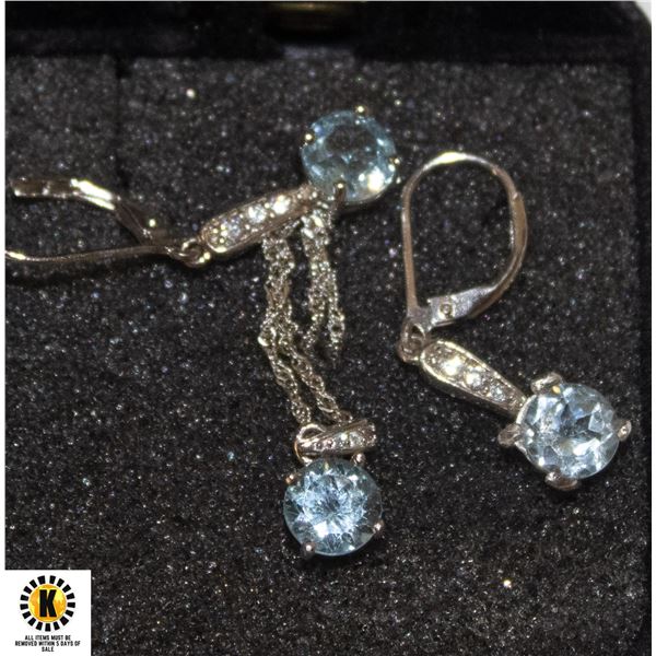 925 STERLING SILVER NECKLACE AND EARRING SET