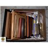 Image 1 : PICTURE FRAMES- BOX LOT OF 15 ASSORTED
