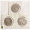 Image 1 : 268)THREE CANADIAN DOLLARS 1971,1971,1973