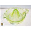 Image 1 : URANIUM GLASS LEMON JUICER *HAS CRACK