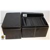 Image 1 : FLAT 2 IKEA CD  BLACK BOX CASE HOLDERS