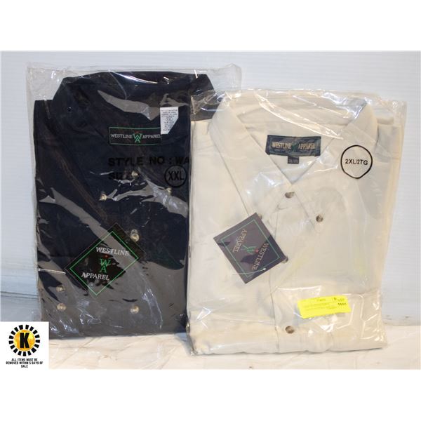 NEW WESTLINE SHIRTS 1NAVY/1NATURAL SIZE 2XL
