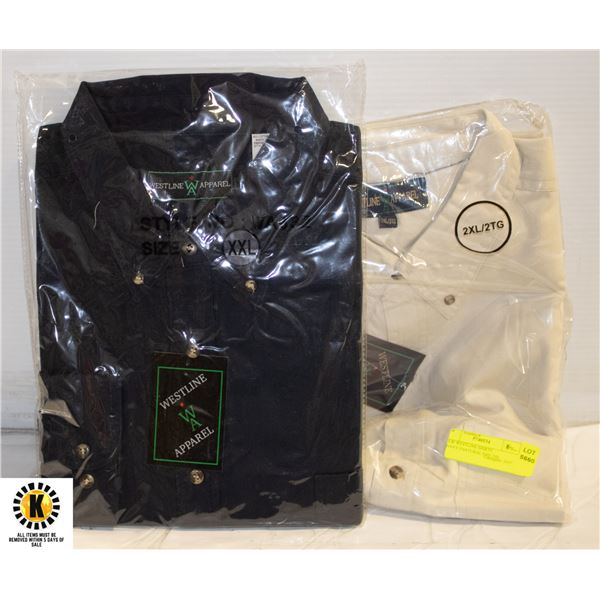 NEW WESTLINE SHIRTS 1NAVY/1NATURAL SIZE 2XL