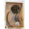 Image 1 : CHROME BATHROOM TOWEL ARM + MIRROR 2PC LOT