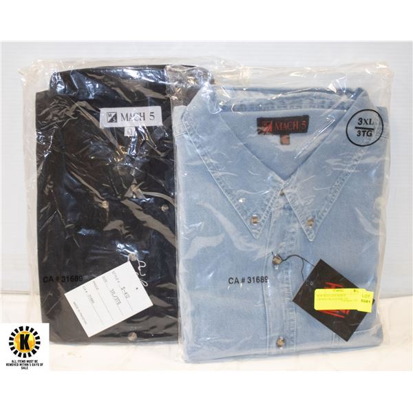 NEW SHIRTS 1DENIM/1BLACK SIZE 3XL