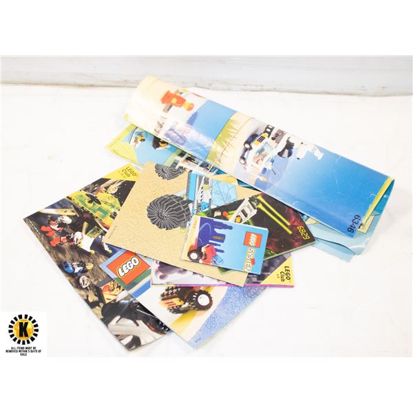 LOT OF VINTAGE LEGO INSTRUCTION MANUALS