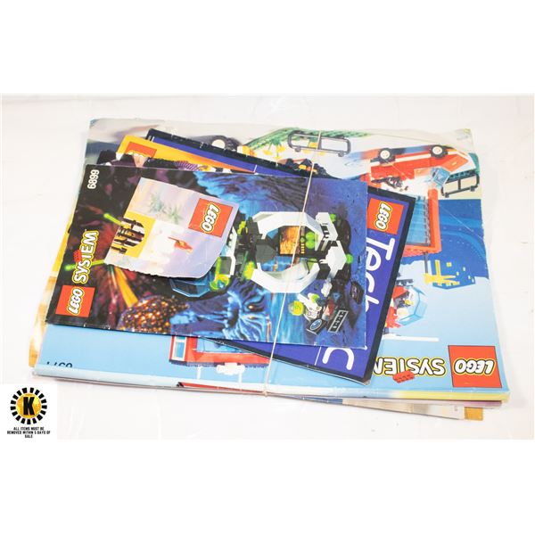 LOT OF VINTAGE LEGO INSTRUCTION MANUALS