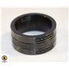 Image 1 : MENS BLACK STAINLESS STEEL RING SIZE 9.5