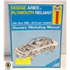 Image 1 : DODGE ARIES RELIANT MANUAL 81-88