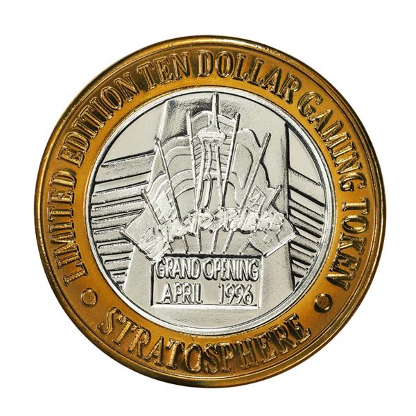 .999 Silver Stratosphere Las Vegas, Nevada $10 Casino Limited Edition Gaming Token