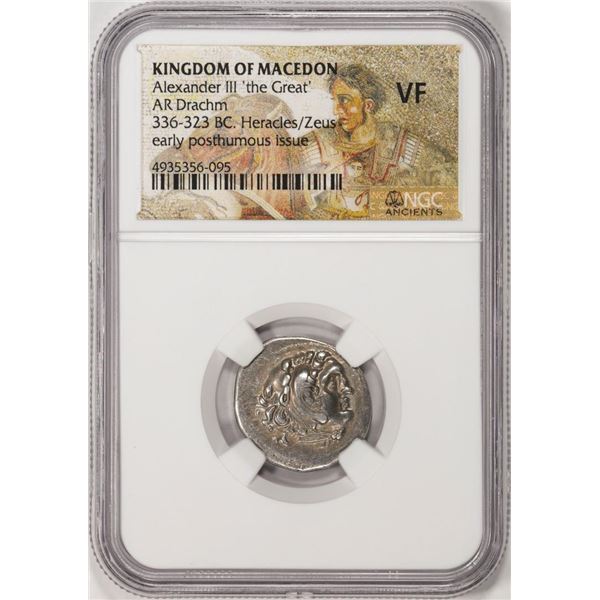336-323 BC Kingdom of Macedon Alexander III AR Drachm Ancient Coin NGC VF