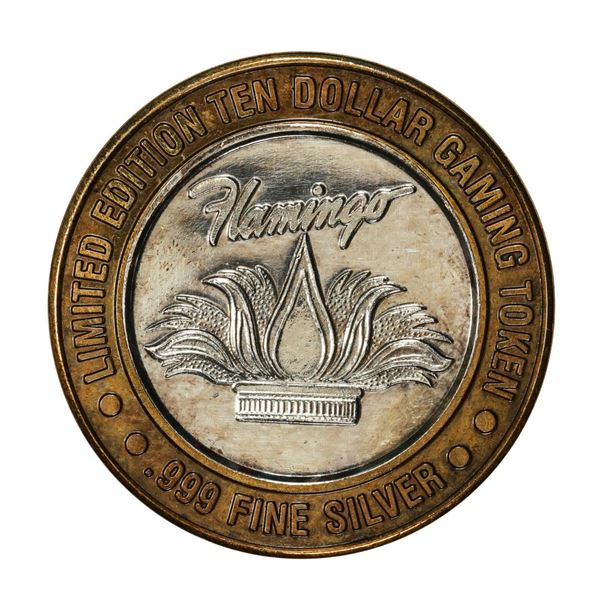 .999 Fine Silver Flamingo Hilton Laughlin, Nevada $10 Limited Edition Gaming Token
