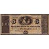 Image 1 : 1800's $100 Citizens Bank of Louisiana New Orleans Obsolete Bank Note