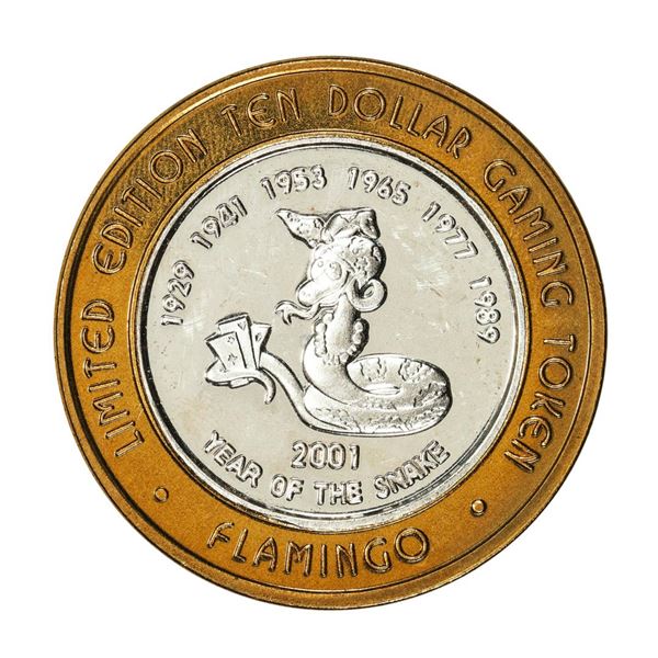 .999 Fine Silver Flamingo Reno, Nevada $10 Limited Edition Gaming Token