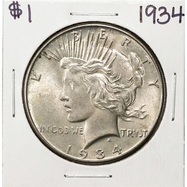 1934 $1 Peace Silver Dollar Coin