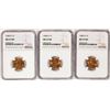 Image 1 : Lot of (3) 1940-D Lincoln Wheat Cent Coins NGC MS67RD