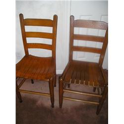 Set of 8 ladder back chairs
