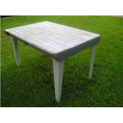 primitive wood table