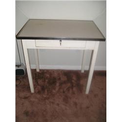 Formica top wood table