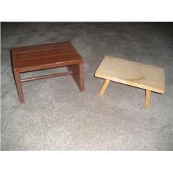 2 wood step stools