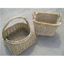 Pair of wicker baskets