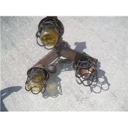 Heavy wood light fixture