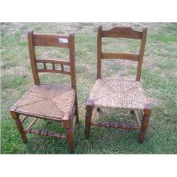 Rush bottom wood chairs