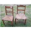 Image 1 : Rush bottom wood chairs