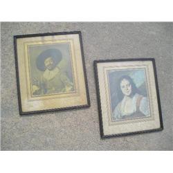 Pr. Of wood framed Dutch pictures.