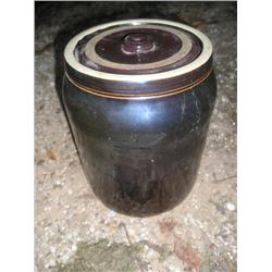 Crock jug w/lid