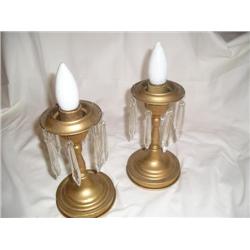 Pair of gold tone lamps
