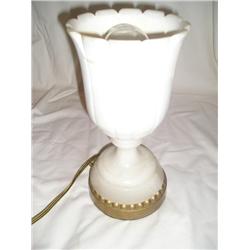 Heavy white vanity lamp