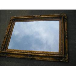 Large gold frame mirror