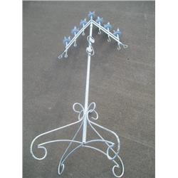 White metal candlesticks