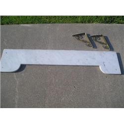 Marble shelf w/brackets